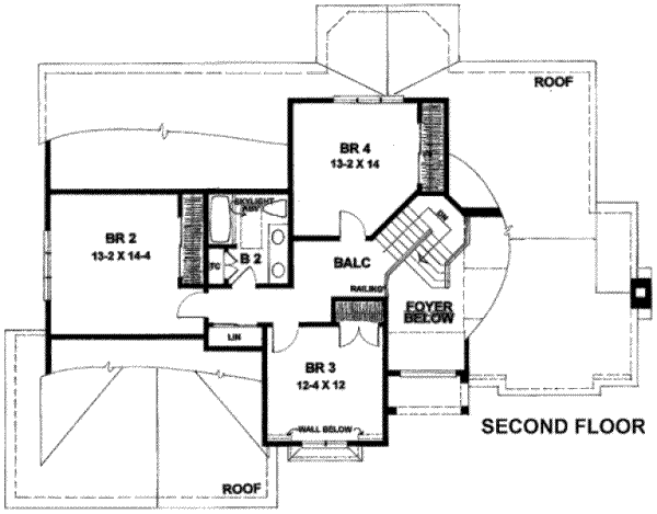 upper floor house blueprint