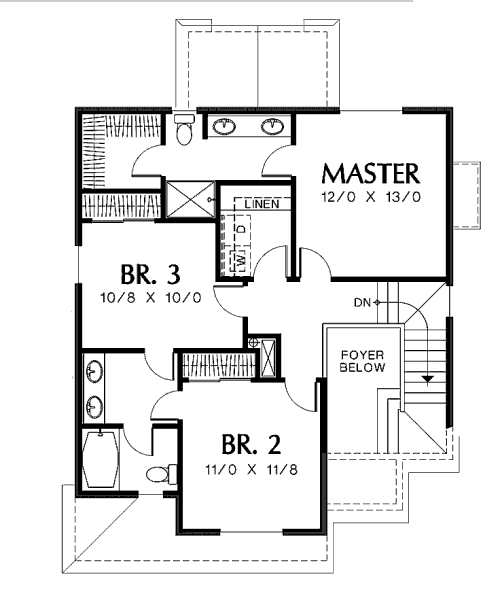 upper floor house blueprint