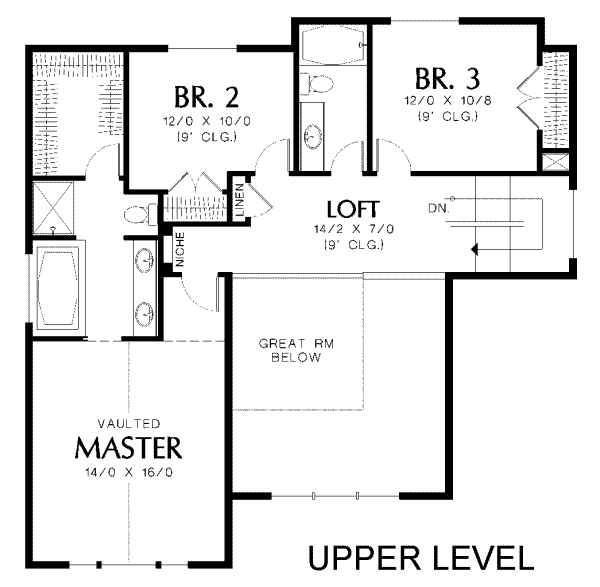 upper floor house blueprint