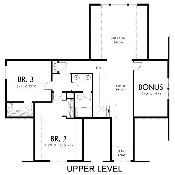 upper floor house blueprint
