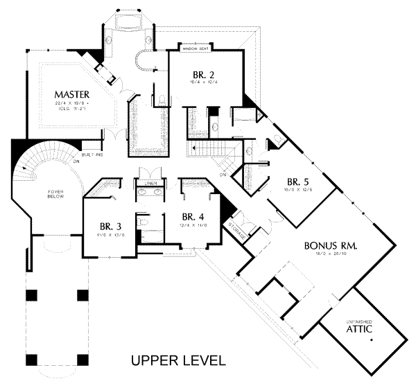 upper floor house blueprint
