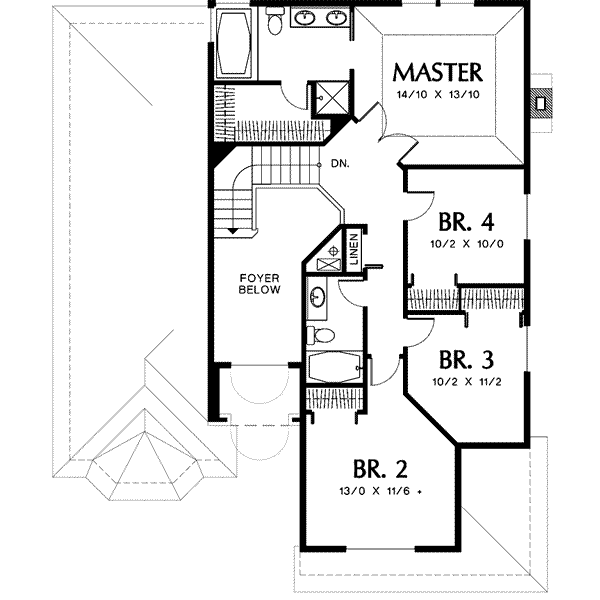 upper floor house blueprint