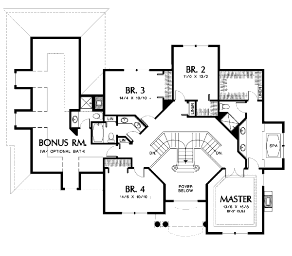 upper floor house blueprint