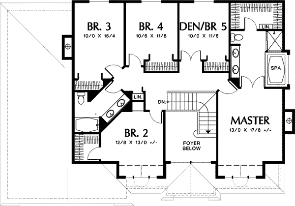 upper floor house blueprint