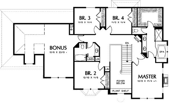 upper floor house blueprint