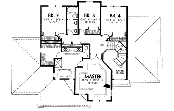upper floor house blueprint