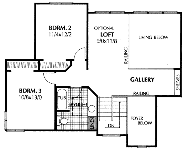 upper floor house blueprint
