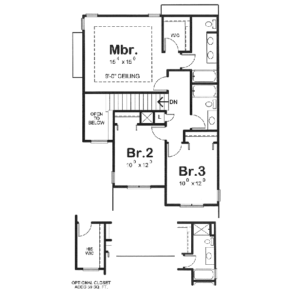 upper floor house blueprint