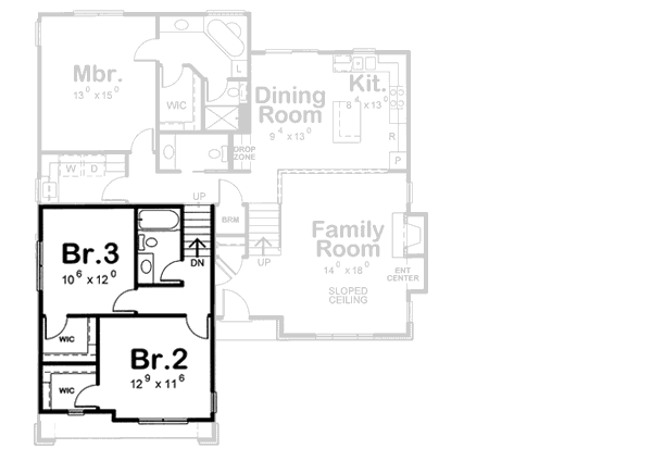 upper floor house blueprint