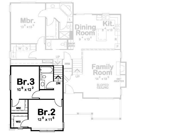 upper floor house blueprint
