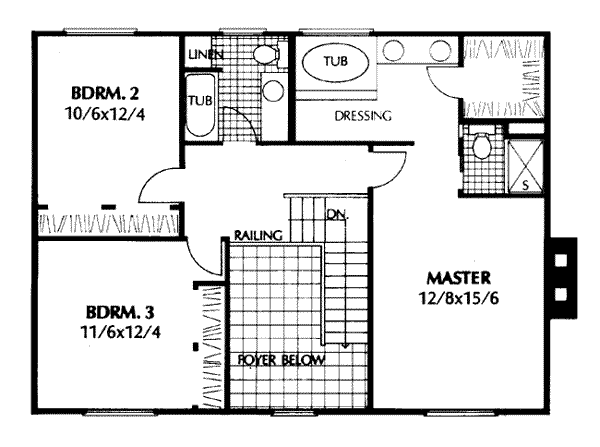 upper floor house blueprint