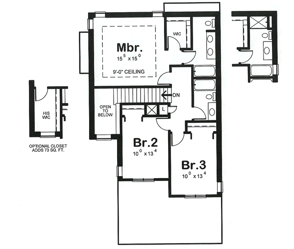 upper floor house blueprint