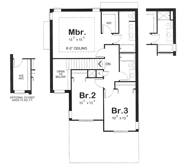 upper floor house blueprint