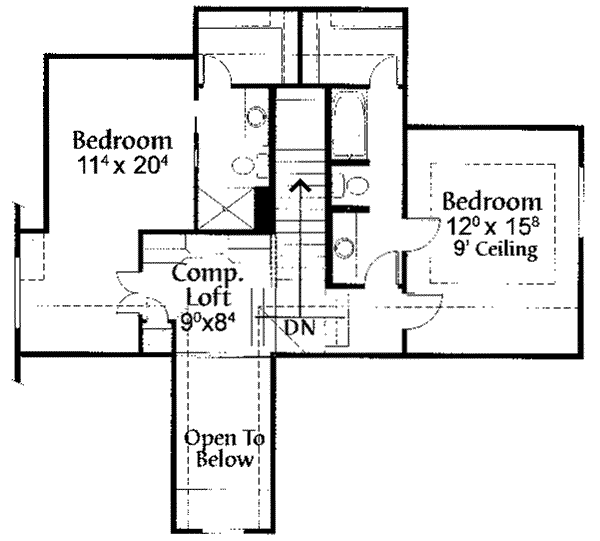 upper floor house blueprint