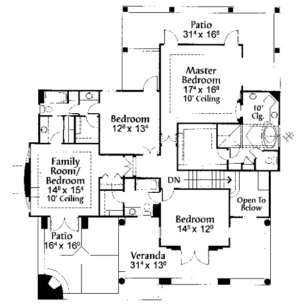 upper floor house blueprint
