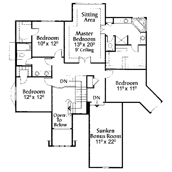 upper floor house blueprint
