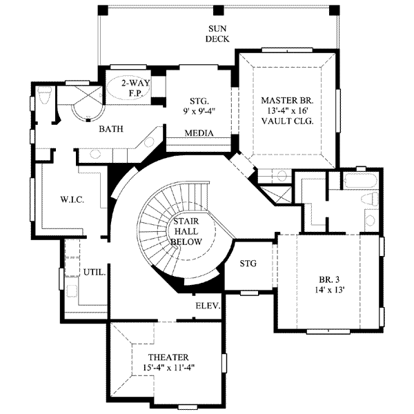 upper floor house blueprint