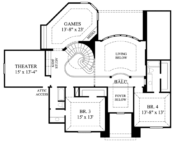 upper floor house blueprint