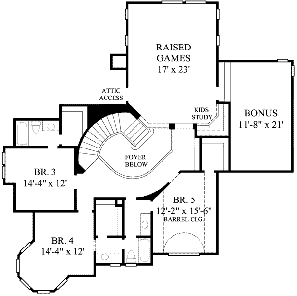 upper floor house blueprint