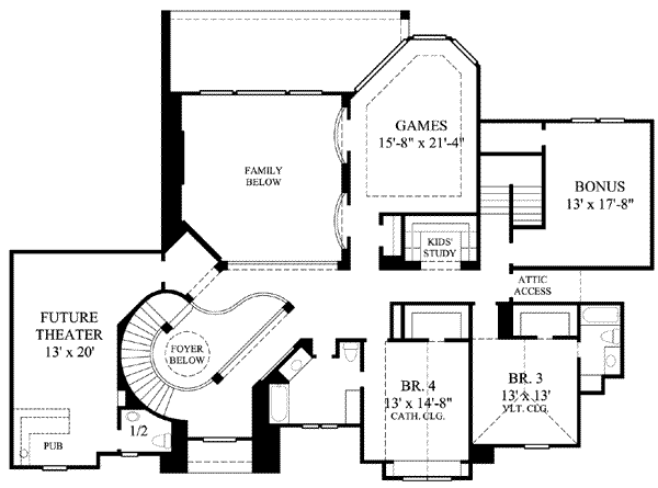 upper floor house blueprint