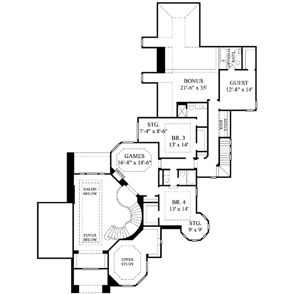 upper floor house blueprint