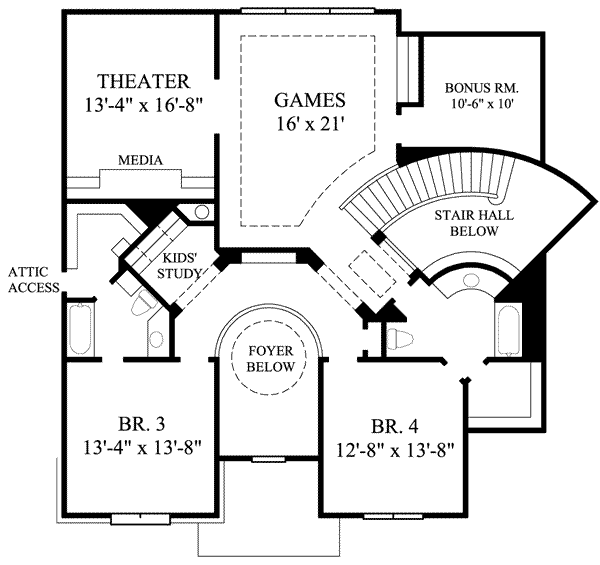 upper floor house blueprint