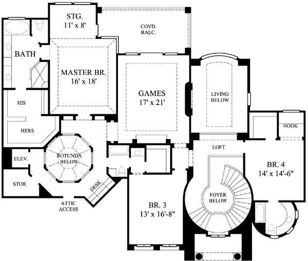 upper floor house blueprint