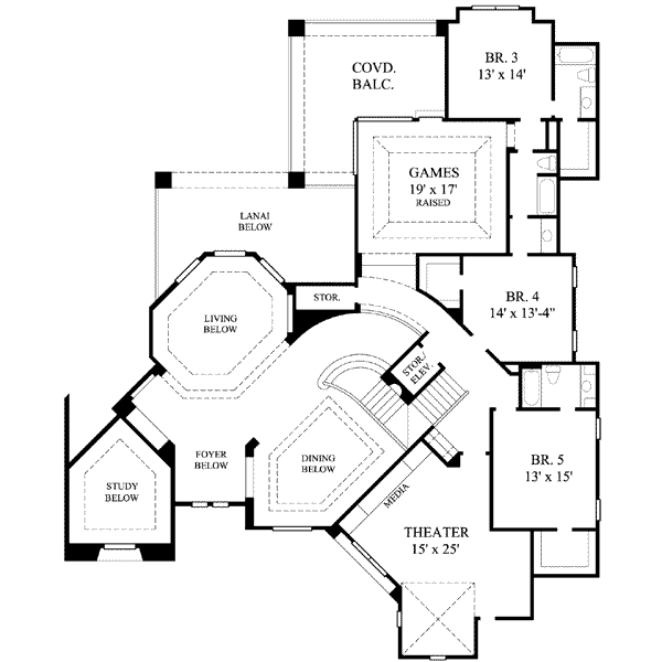 upper floor house blueprint