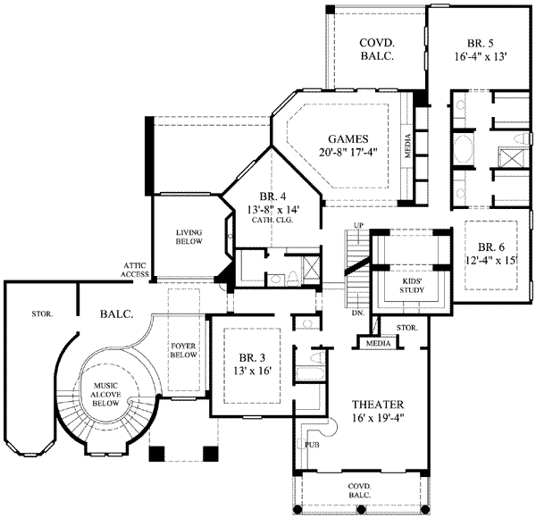 upper floor house blueprint