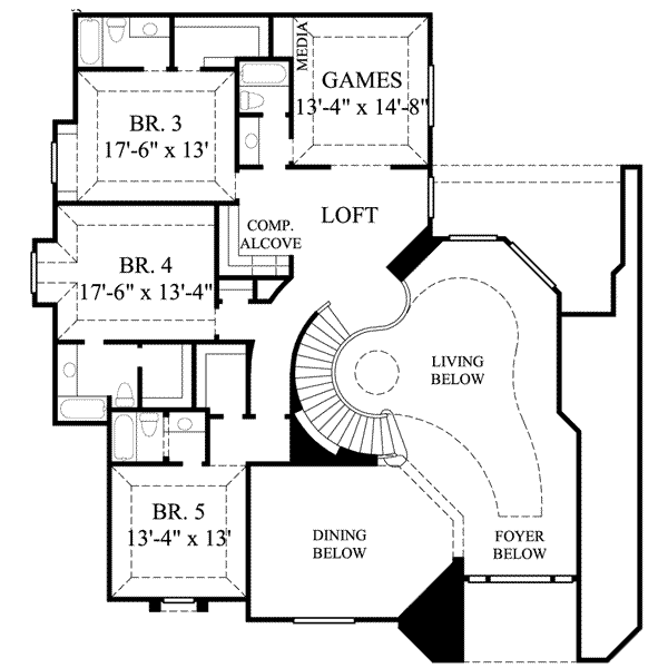 upper floor house blueprint