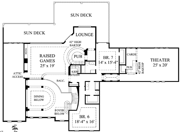 upper floor house blueprint