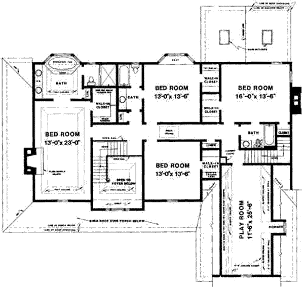 upper floor house blueprint