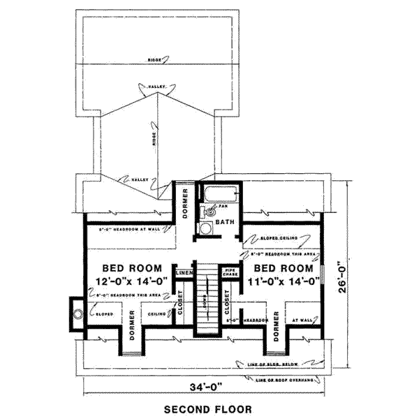upper floor house blueprint