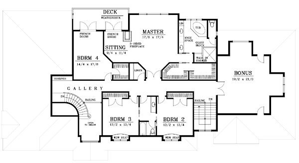 upper floor house blueprint