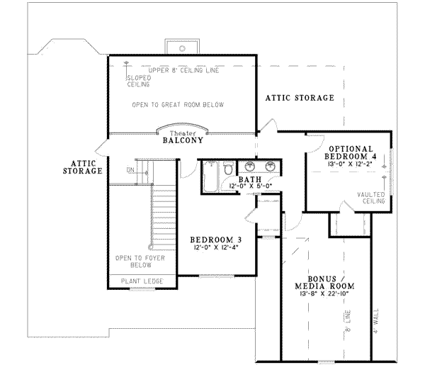 upper floor house blueprint