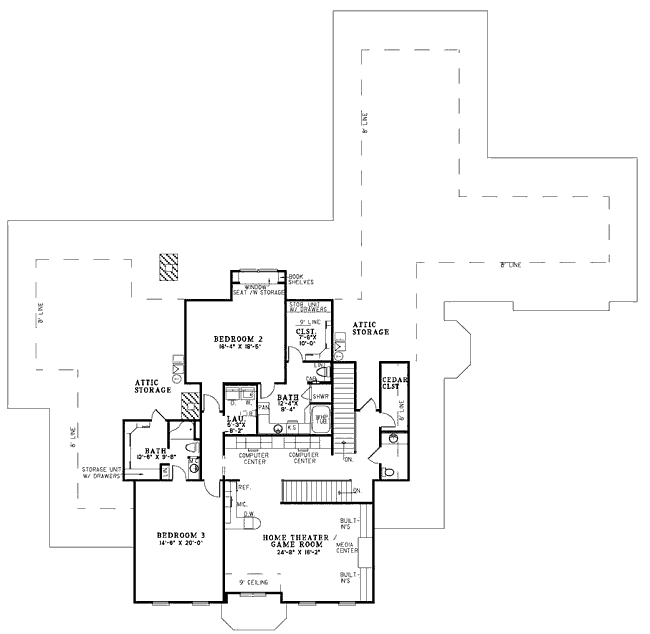 upper floor house blueprint