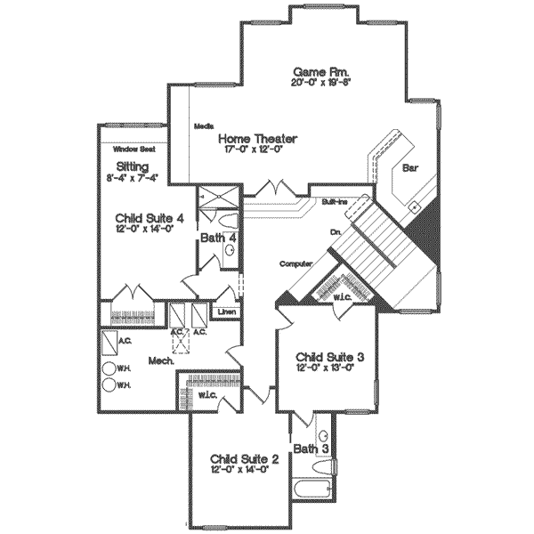 upper floor house blueprint