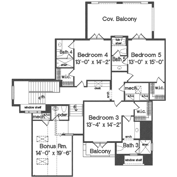 upper floor house blueprint