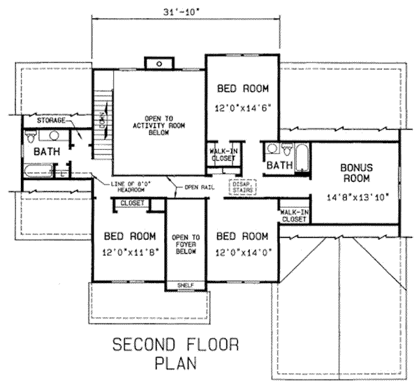 upper floor house blueprint