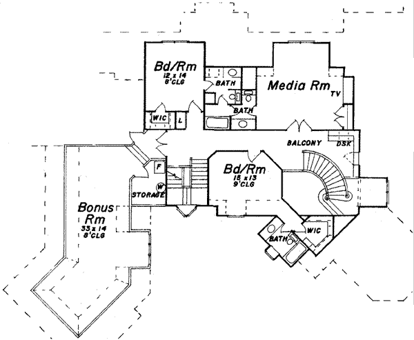 upper floor house blueprint