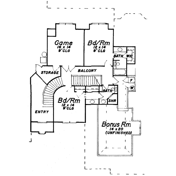 upper floor house blueprint