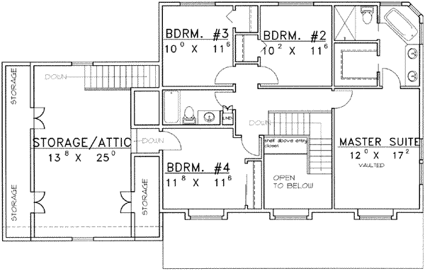 upper floor house blueprint