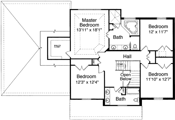 upper floor house blueprint
