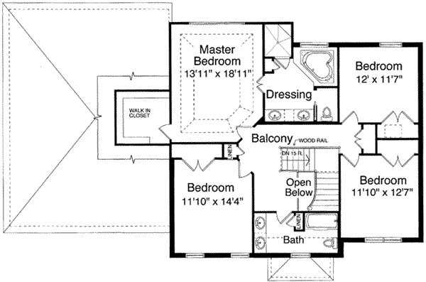 upper floor house blueprint