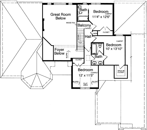 upper floor house blueprint