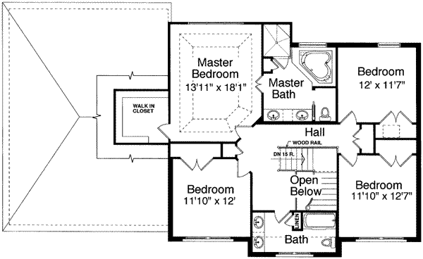 upper floor house blueprint
