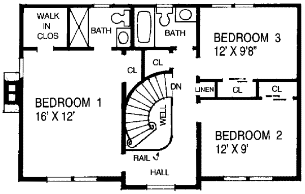 upper floor house blueprint