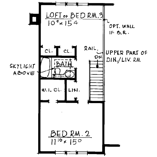 upper floor house blueprint