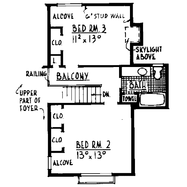 upper floor house blueprint