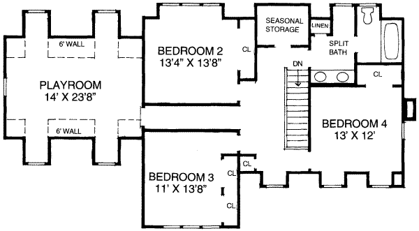 upper floor house blueprint